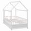 Lit de plancher en bois avec cadre de toit de maison-565920108-565920109