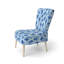 Chaise d'appoint Coastal - Chaise d'appoint bleue Ikat-296279294