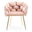 Fauteuil simple en velours rose de luxe - Style simple, coton confortable, idéal pour la chambre à coucher avec des lignes lisses Design moderne, sièges, manucure-2045172496