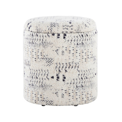 Rangement polyvalent en coton de 18 pouces avec un style texturé unique, un couvercle amovible, une limite de poids de 250 lb, une utilisation à l'intérieur, aucune capacité d'assemblage,