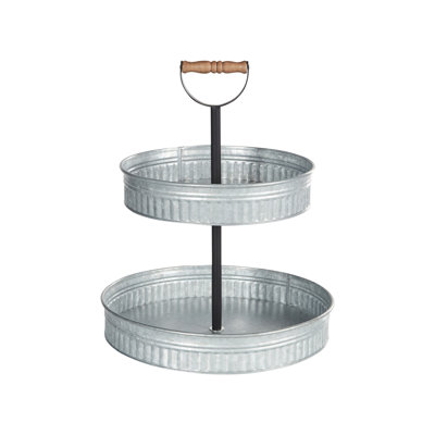 2-Tiered Cake Stand KOUIGN Silver Tiered Stand