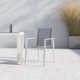 Placido Powder Coated Aluminum Outdoor Stacking Dining Armchair