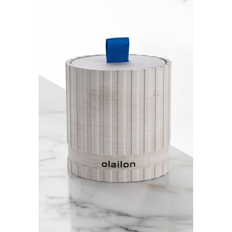 Candly Amber Scented Tumbler Candle with Concrete Holder