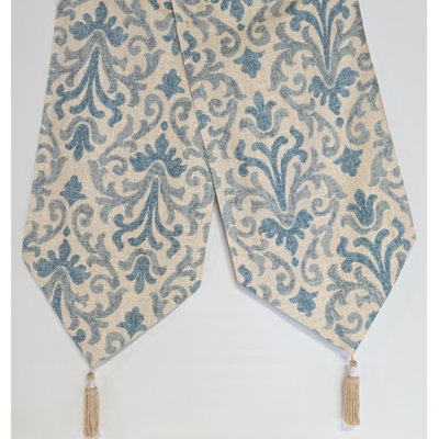 RLF Home Tracery Table Runner with lining/tassels