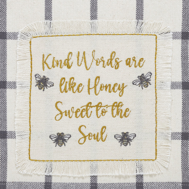 Rosalind Wheeler Embroidered Bee Tea Towel Set Of 4 & Reviews | Wayfair