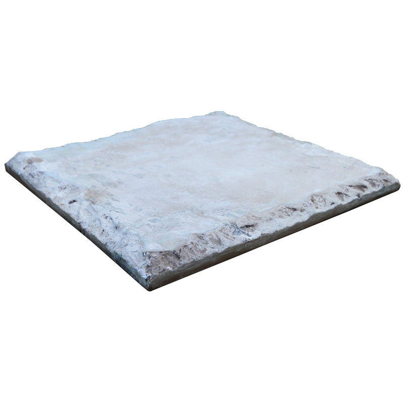 11.25" x 11.25" Marble Decorative Mural Tile, Charcoal