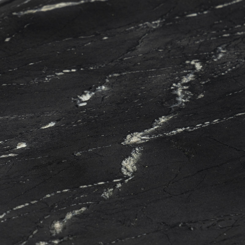 Table à boissons Kielle, Noir, noir, noir, noir, Marbre noir
