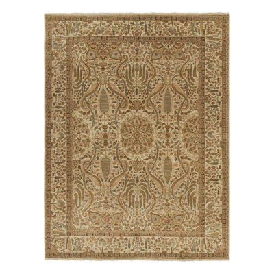 Hand Knotted Wool Floral Area Rug