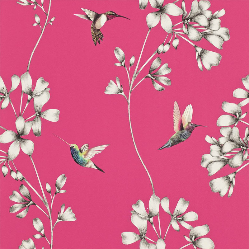 Amazilia 10.05m x 68.6cm Wallpaper Roll, Flamingo