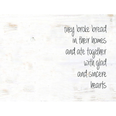 Broke Bread Distress White - Art textuel sur toile tendue