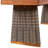 Outdoor 1Pcs Acacia Wood Bench,Teak Finish+ Grey Wicker-1772726646