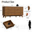 Commode 9 tiroirs large moderne avec base robuste en forme de X-950327001