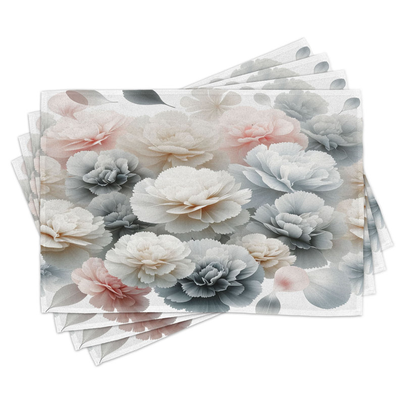 Ensemble de 4 napperons roses Ambesonne