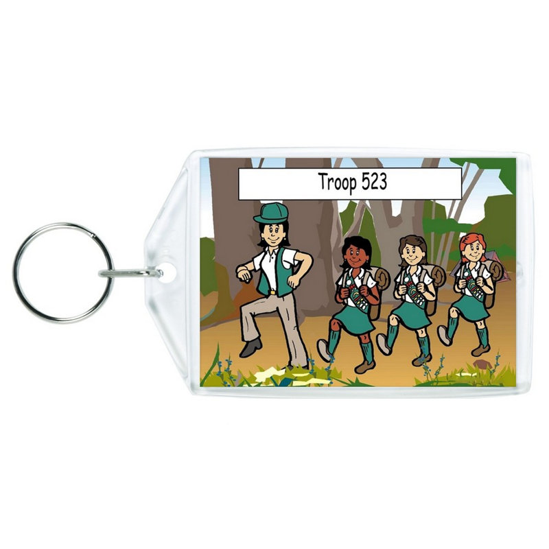 Porte-clés personnalisé en acrylique Girl Scout
