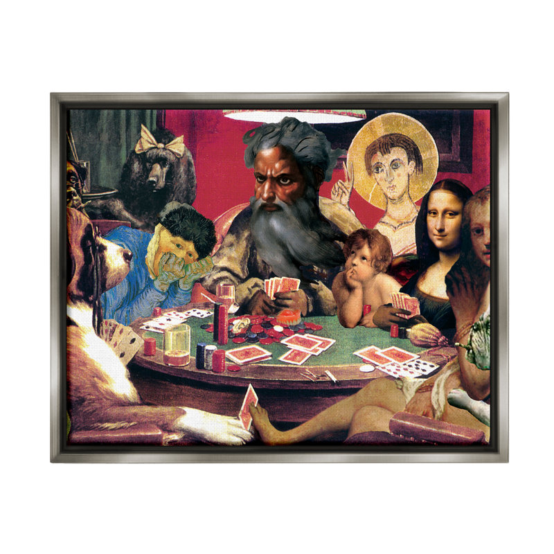 "Trinx", "Classiques rigolos" par Barry Kite, Cadre flottant gris lustré, H 25 po x l 31 po x P 1,7 po