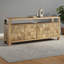 Buffet Hugh, armoire de boucher, brun naturel, 68 pouces