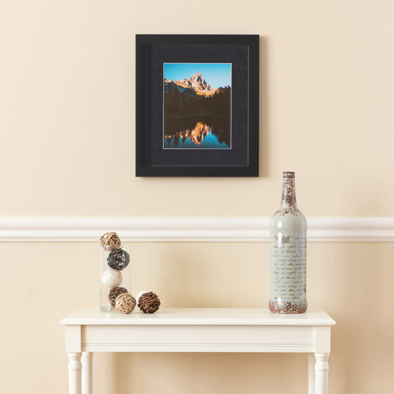 Cadre pour photo simple 5 "x 5" en bois mat, Noir