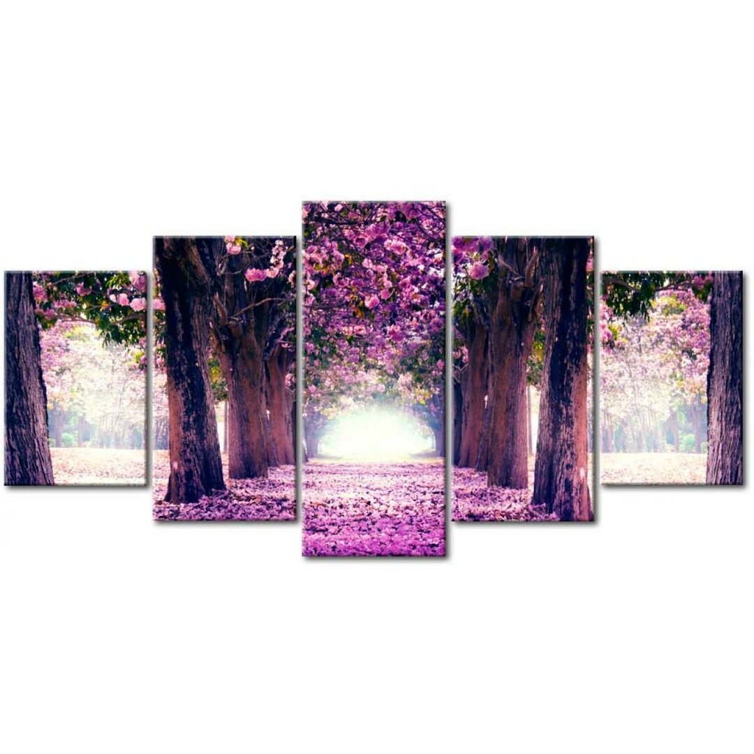 5-tlg. Leinwandbilder-Set Purple Avenue