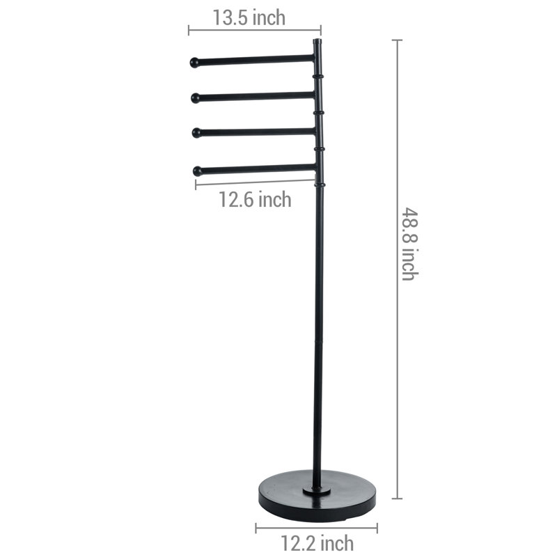 4-Bar Bathroom Free Standing Towel Stand