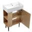 Meuble-lavabo en bois 21,6 po, armoire combinée, meuble de rangement pour salle de bain, lavabo simple en céramique, rangement à gauche-1215150080-1215150095