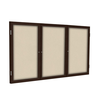 Enclosed Fabric Bulletin Boards Ghent Fabric Enclosed Cabinet Bulletin Board