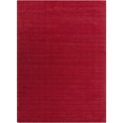 Crowe Handmade Wool Burgandy Rug