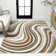 Albarado Abstract Swirl Red/Beige/Blue Rug
