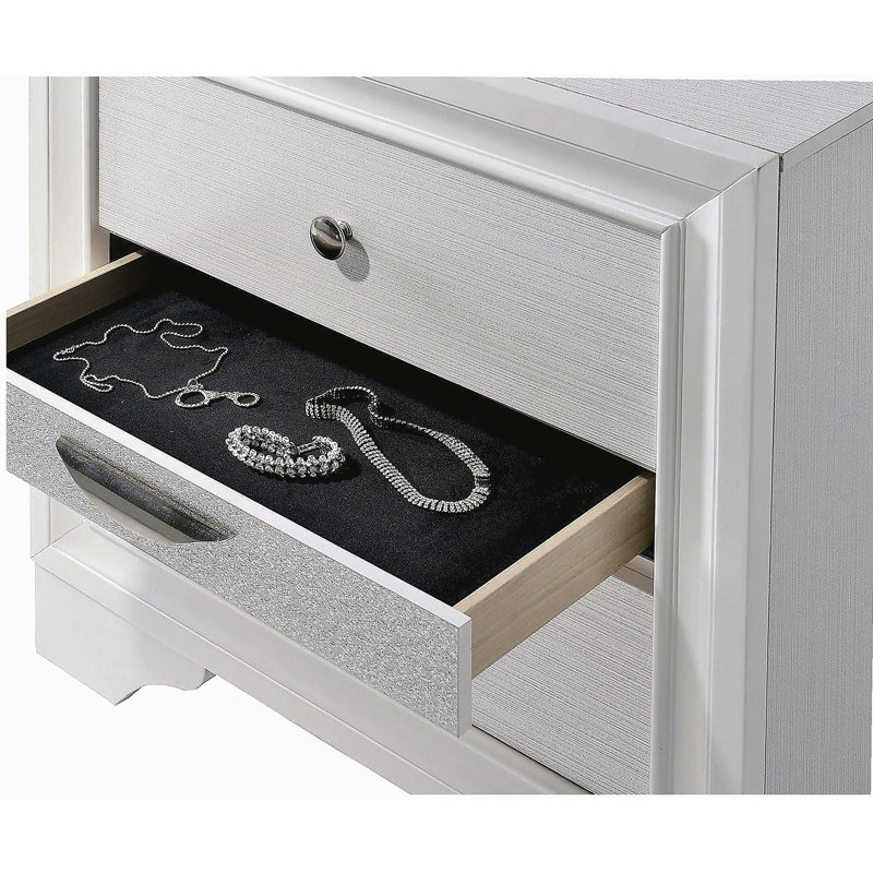 Table de chevet 1pc, Blanc