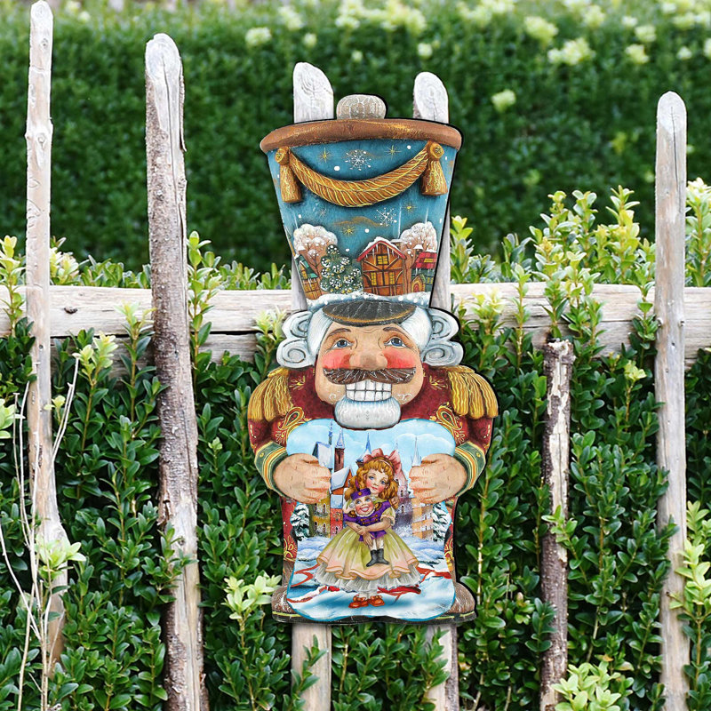 12'' Handmade Wood Shatterproof Hanging Figurine Ornament