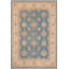 Tapis bleu / ivoire en laine noué à la main 9 pi 2 po x 13 pi 1 po Abbigail Southwestern