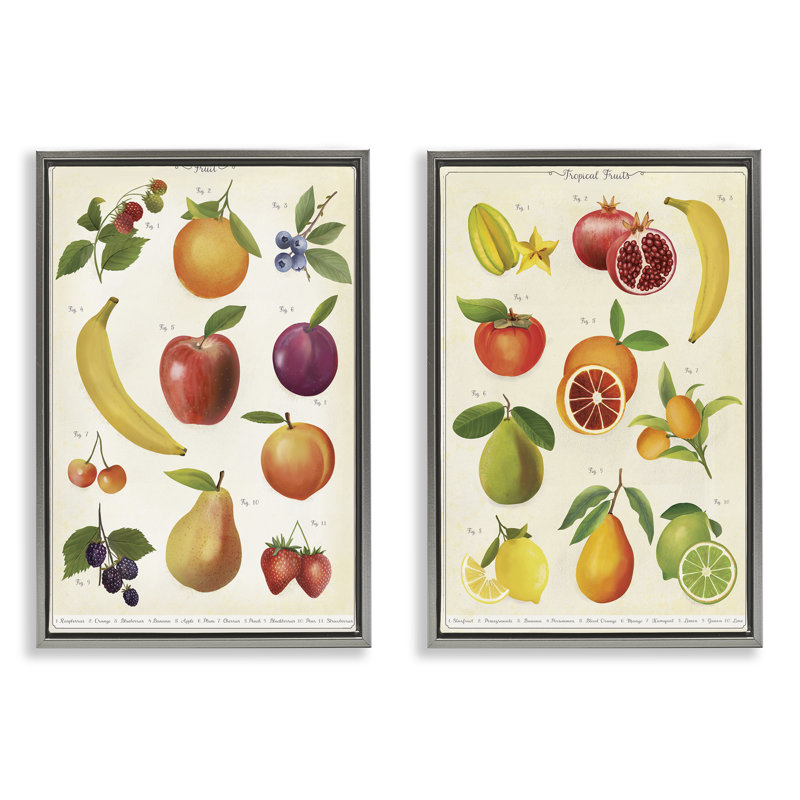Ensemble de 2 cadres flottants Kitchen Kitchen, design par Diane Neukirch, 31 x 21, Lustre Grey Floater Framed