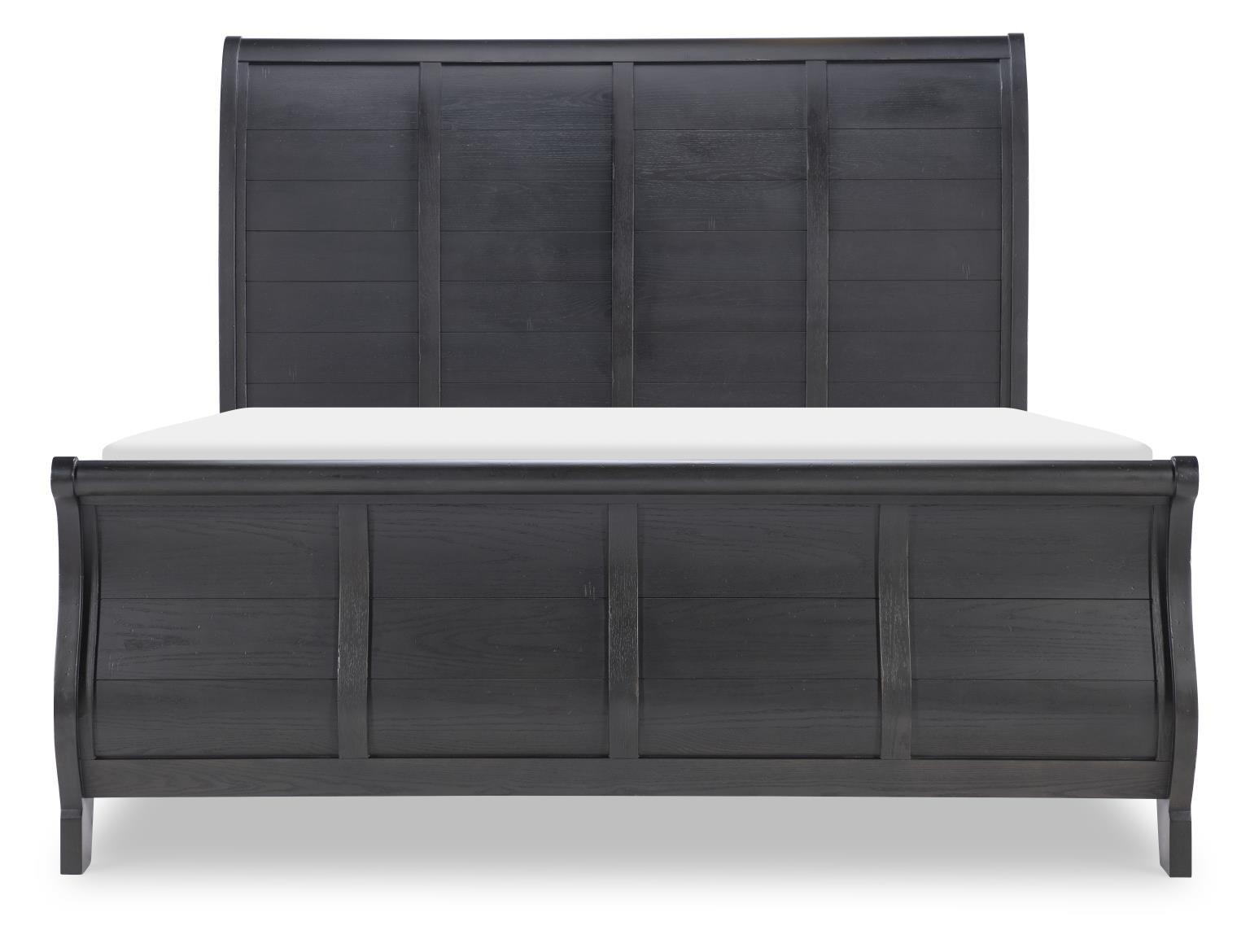 Country Living Sleigh Bed, Black, King