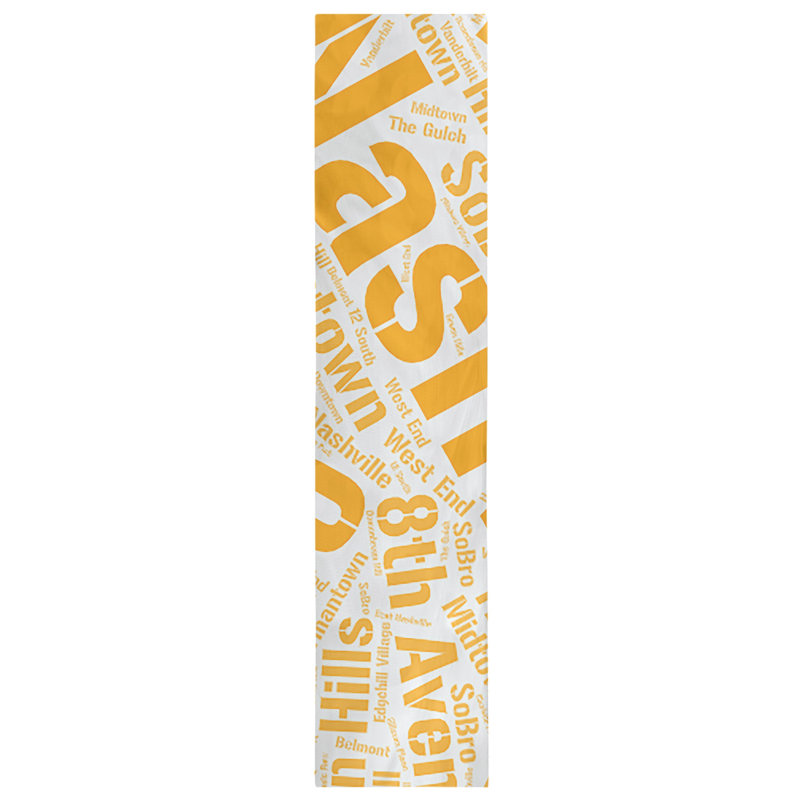 Chemin de table blendtable en coton, Nashville, 90 po x 16 po, Orange
