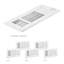 Grilles de ventilation au sol 4 x 10 pouces, lot de 6, grilles de ventilation en fer à 3 directions pour murs et plafonds de maison/bureau, déflecteur d'air antirouille et anti-écaillage réglable avec registre métallique, blanc