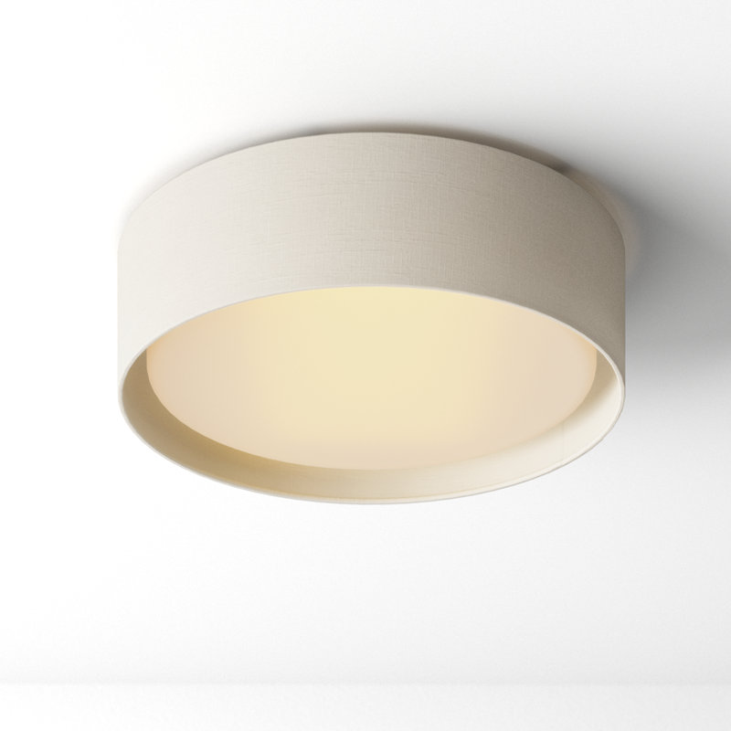 Jessalyn LED Flush Mount, 5.5" H x 20" W x 20" D, Oatmeal Linen