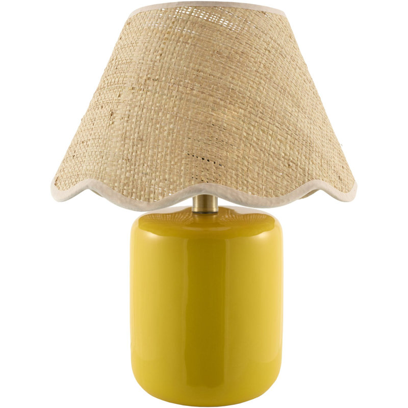 Aashif Table Lamp, Yellow, Brown