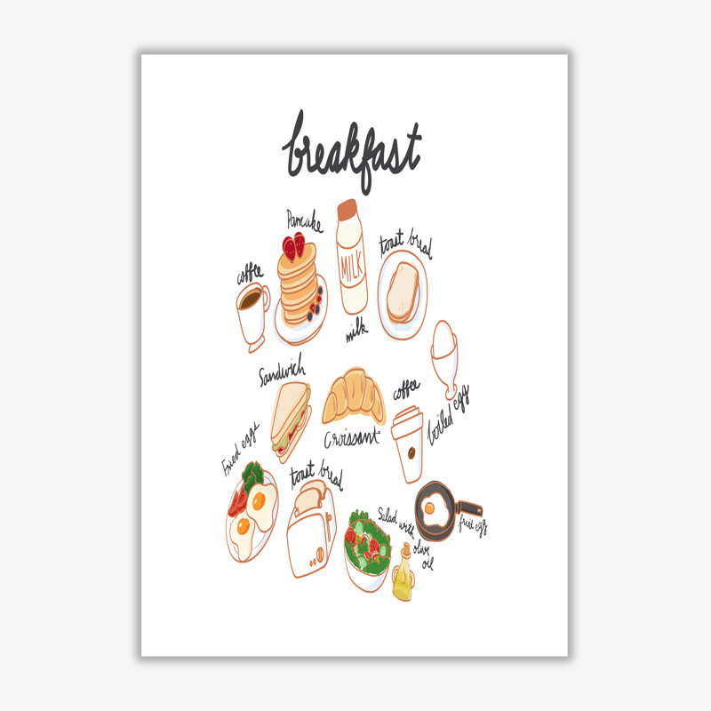Breakfast Collection Landscape - Print, No Frame, 60 cm H x 42 cm W x 1 cm D