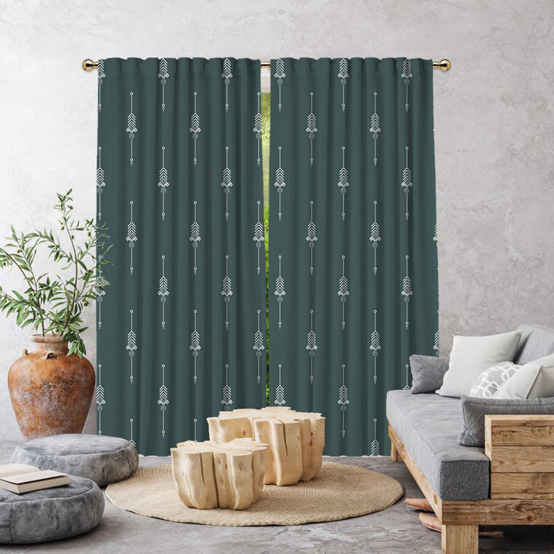 Burley Semi Sheer Curtains, 140cm Width x 325cm Drop, Pine