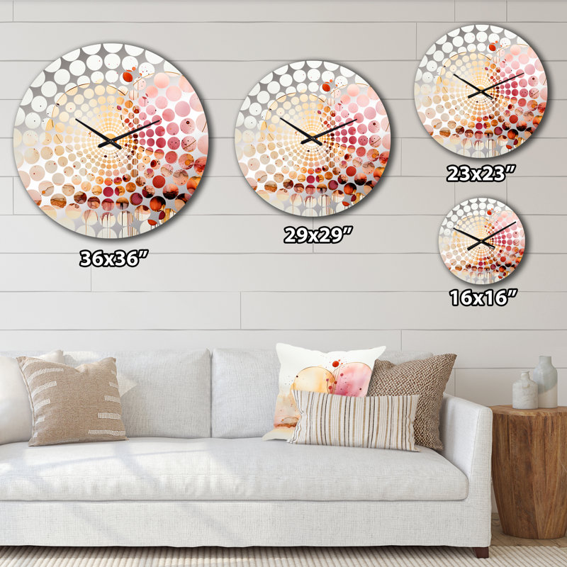 Horloge murale abstraite synchronisée, Grand