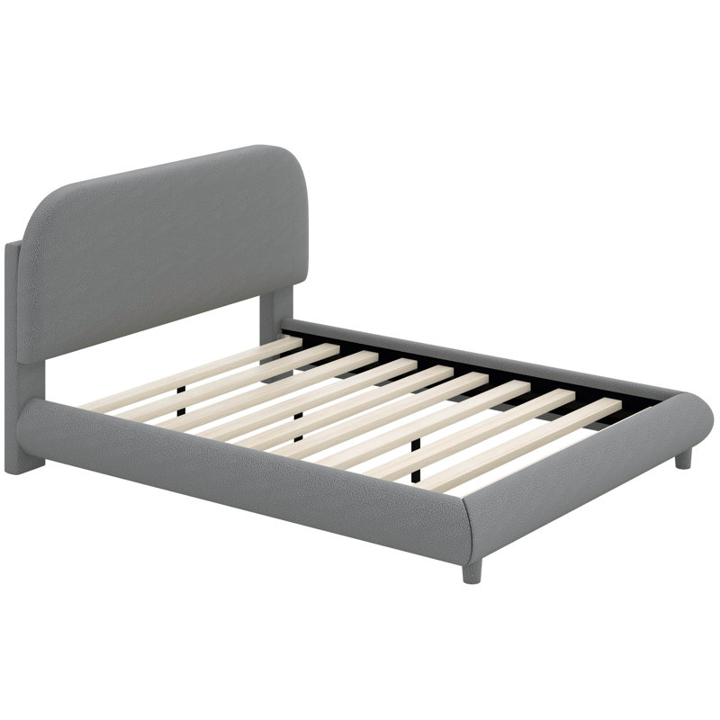 Mexhide Upholstered Platform Bed, Gray