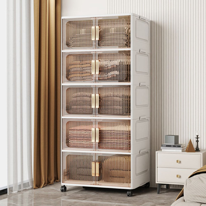 Peaks Collapsible Storage Bins With Lids, 60.6" H x 25.6" W x 15" D