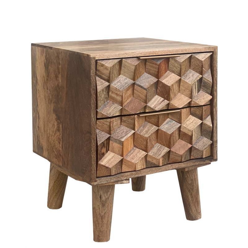 40cm W Solid Wood Bedside Table