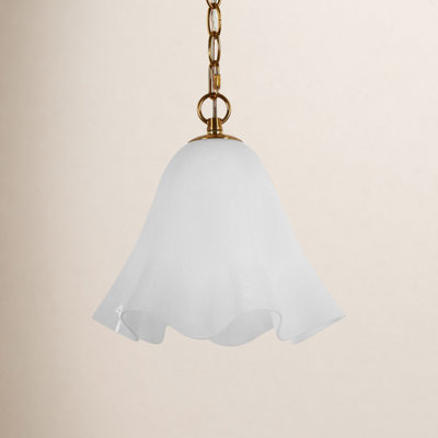 Lanny 1- Light Milky Glass Pendant Light