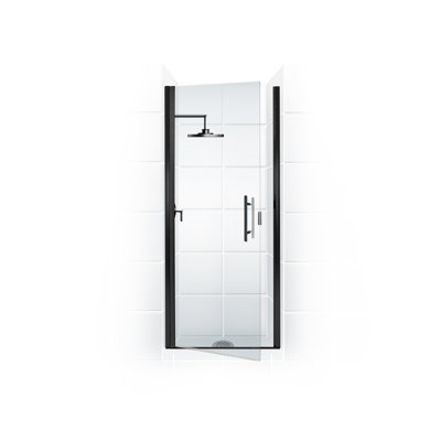 Paragon Series - W x 74'' H Hinged Door Semi-Frameless Shower Door with No