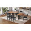 Ensemble de table de salle à manger 5 pièces pour 4 à 6 personnes, table de cuisine extensible de 63 po et 4 coussins, table de salle à manger avec panneau en MDF et structure en métal -556586553-556586558