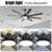 72 Inch Modern Large Design Ceiling Fans With Smart Remote Control 6 Wind Speed DC Motor Black For Living Room-938974419