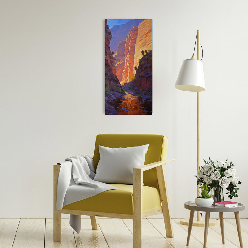 «Echoes Of The Canyon Sun», estampe numérique sur toile tendue avec châssis, H 30 po x l 15 po