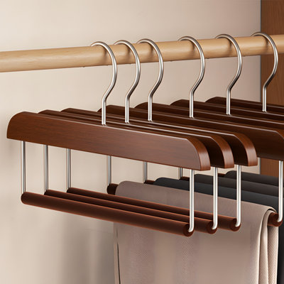 Velvet Flocked Pant Hangers With Non-Slip Design