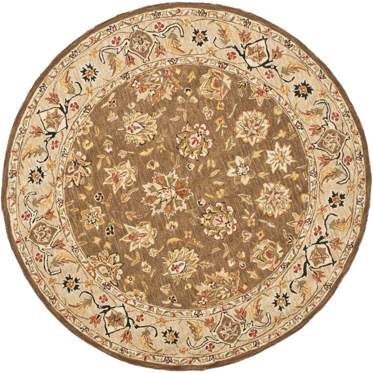Hollander Hand-Hooked Wool Brown/Ivory Area Rug