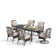 Sutiya 6 - Person Rectangular Extendable Outdoor Dining Set with 2 Swivel Chairs & Cushions